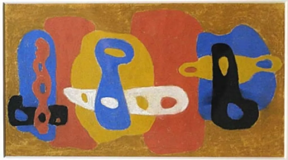 无技术 Ackermann - Abstrakte Komposition mit gelochten Elementen. 