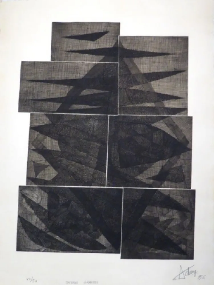 版画 Adam - Ombres gravées