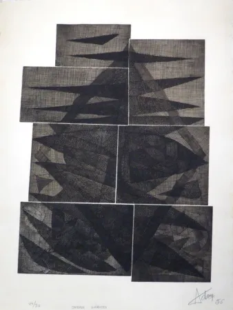 版画 Adam - Ombres gravées