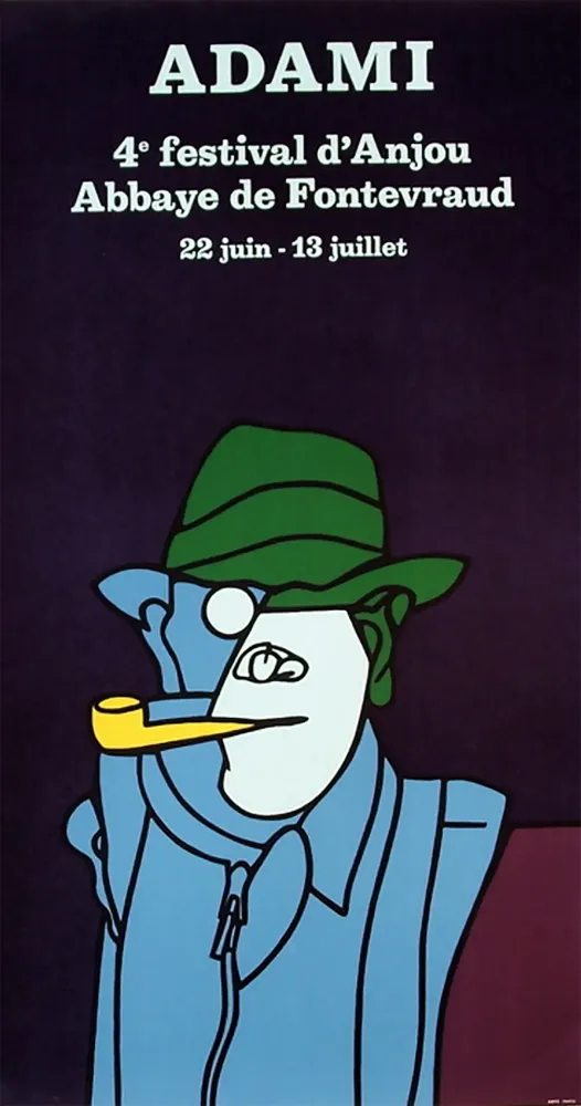 石版画 Adami - ADAMI 78 : Exposition à l'Abbaye de Fontevraud (Affiche originale).