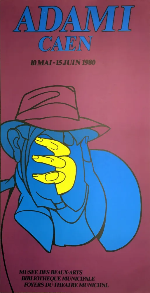石版画 Adami - ADAMI CAEN 1980 : Affiche en lithographie originale.