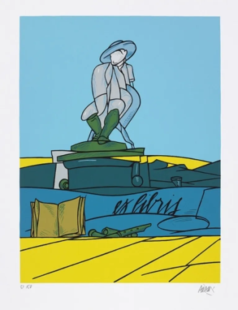 丝网印刷 Adami - Dialogue dans le paysage