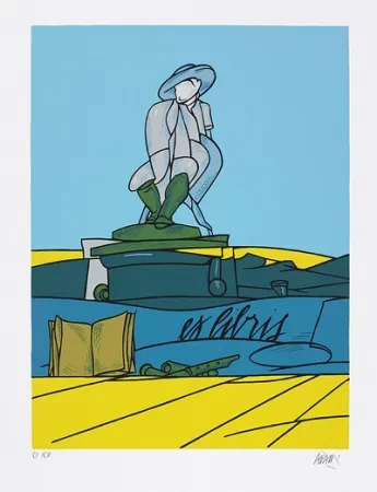 丝网印刷 Adami - Dialogue dans le paysage