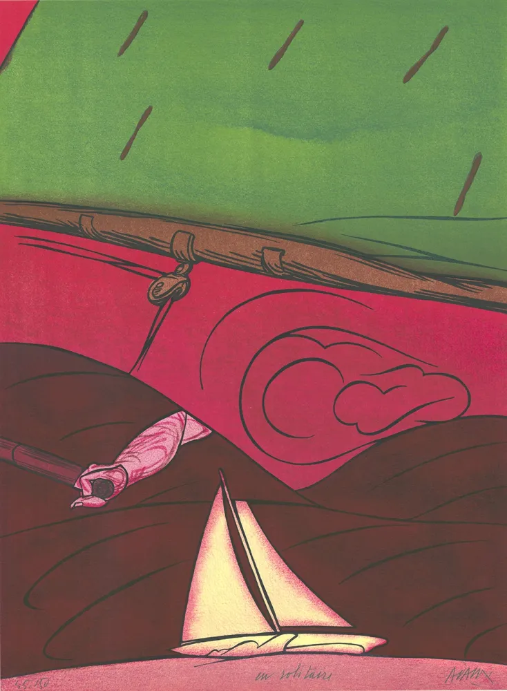 石版画 Adami - En solitaire