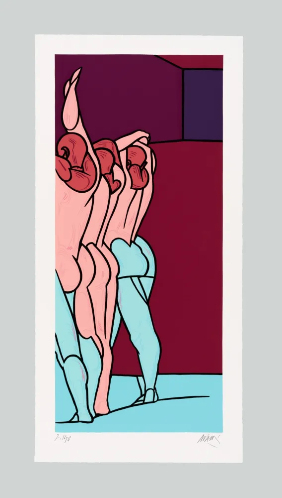 丝网印刷 Adami - Figure de dos