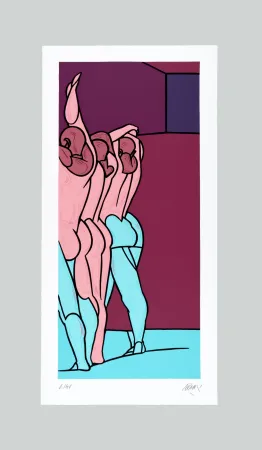 石版画 Adami - Figure de dos