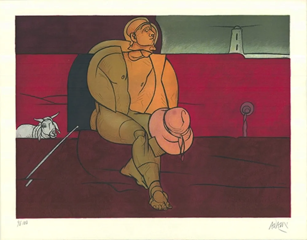 石版画 Adami - Gardien de phare