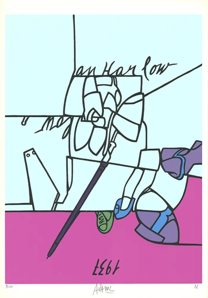 石版画 Adami - Jan (i.e., Jean) Harlow