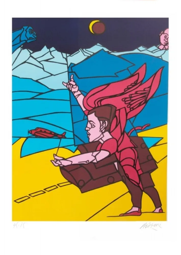 石版画 Adami - L'ANGE