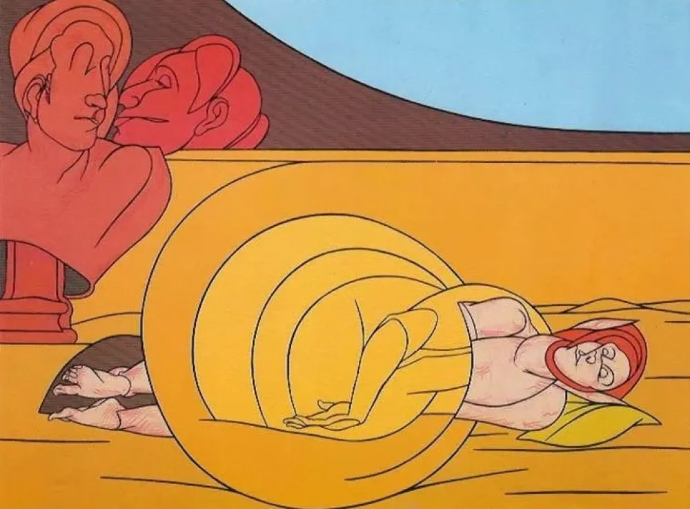 石版画 Adami - Le Fil d'Ariane...radio Francia