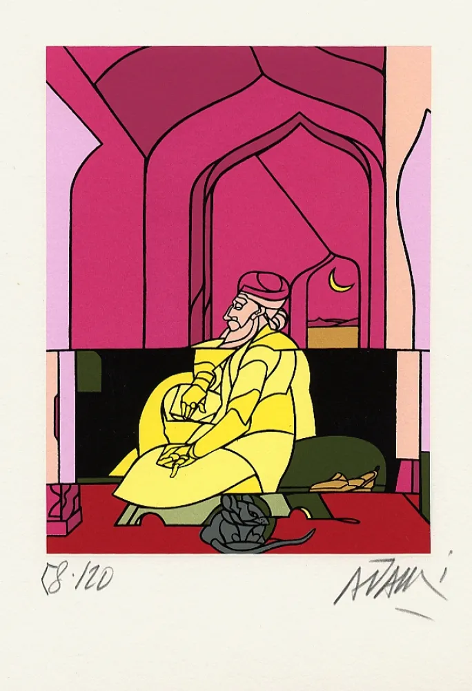 石版画 Adami - Le Grand Moghol 