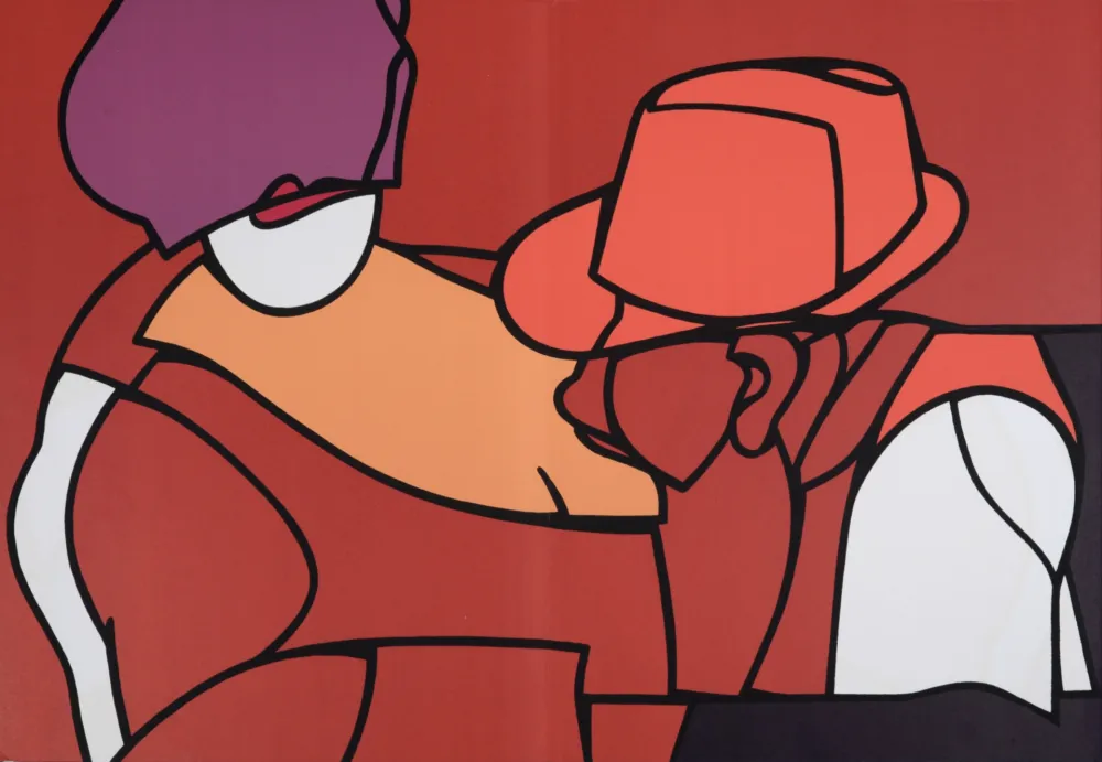 石版画 Adami - Le Peintre et le Modèle