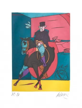版画 Adami - L'écuyer