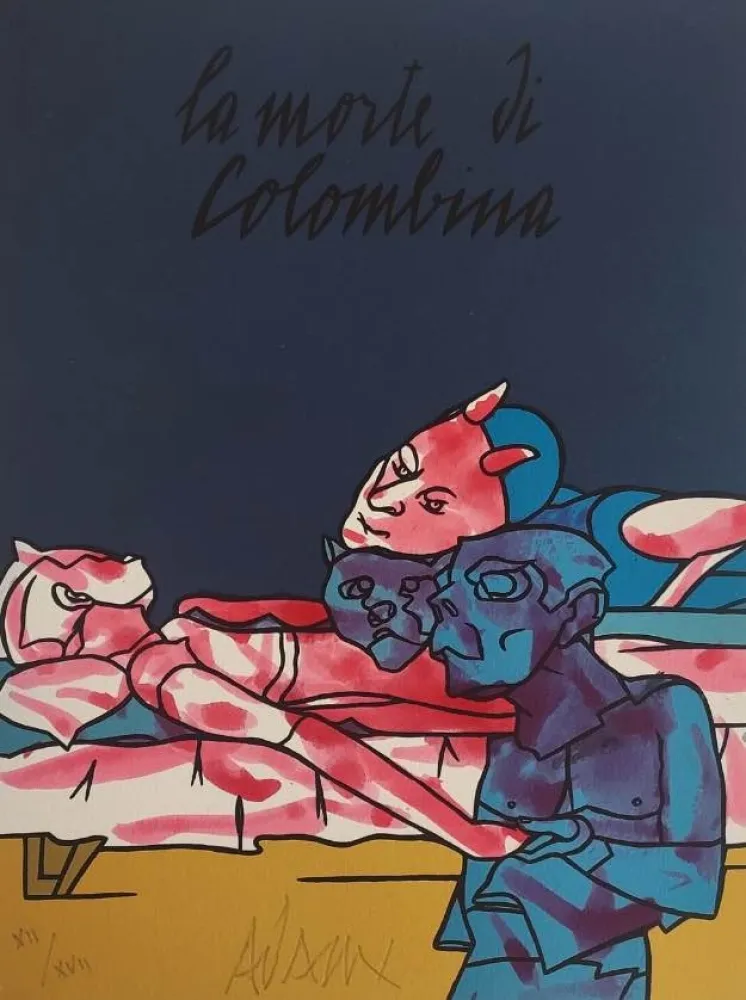 石版画 Adami - Les Impromptus du matin - Colombine