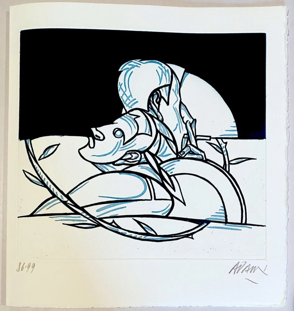 蚀刻版画 Adami - Les mots n'ont plus de bouche