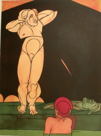 石版画 Adami - Nudo