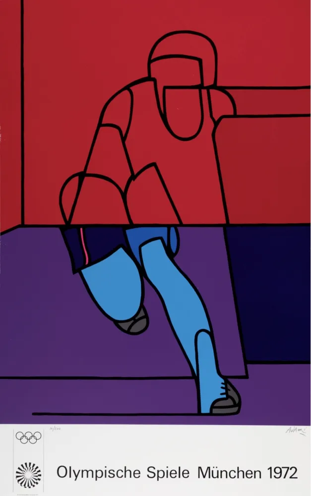 石版画 Adami - Olympia München, 1972 - Hand-signed
