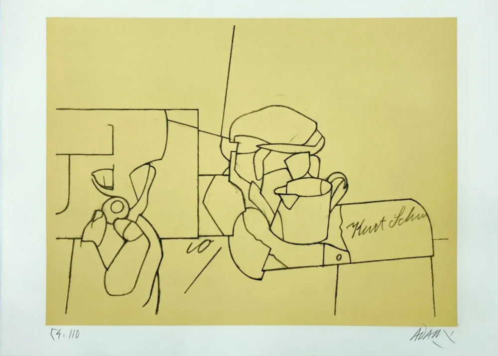 石版画 Adami - Sans Titre