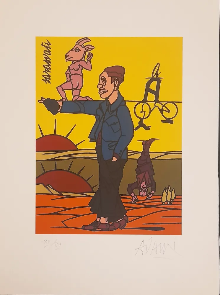 石版画 Adami - Sarasvati