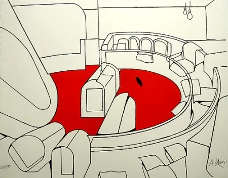 石版画 Adami - Senza titolo