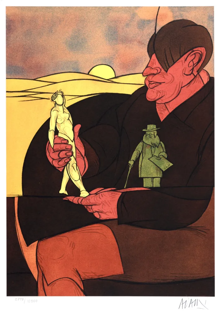 石版画 Adami - Statuette, 1982 - Hand-signed