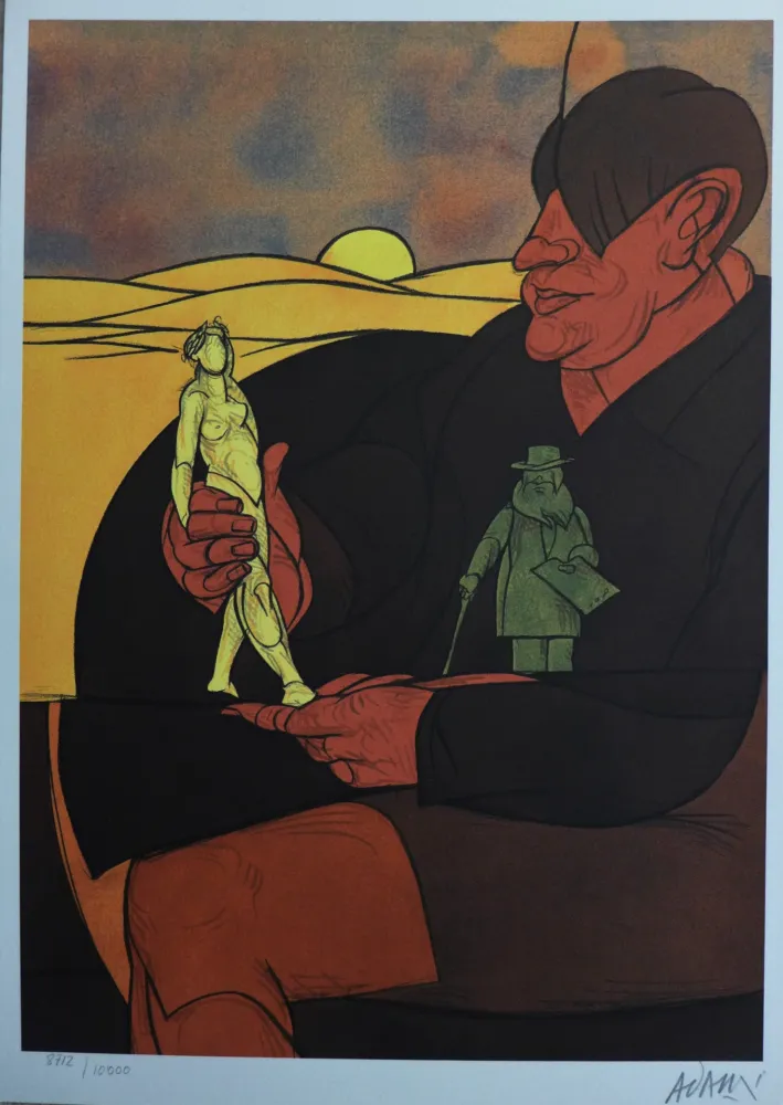 石版画 Adami - Statuette