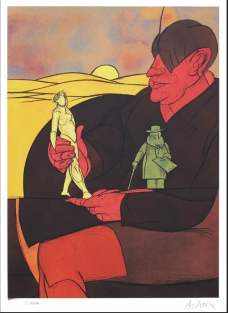 石版画 Adami - Statutatette