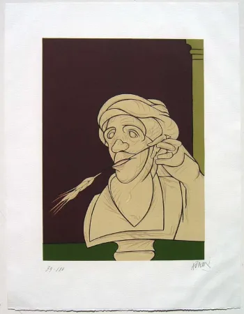 石版画 Adami - Stèle