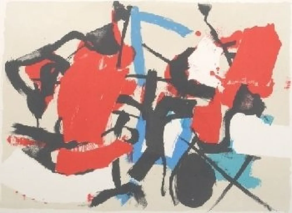 石版画 Afro - Composizione (Per Mann)