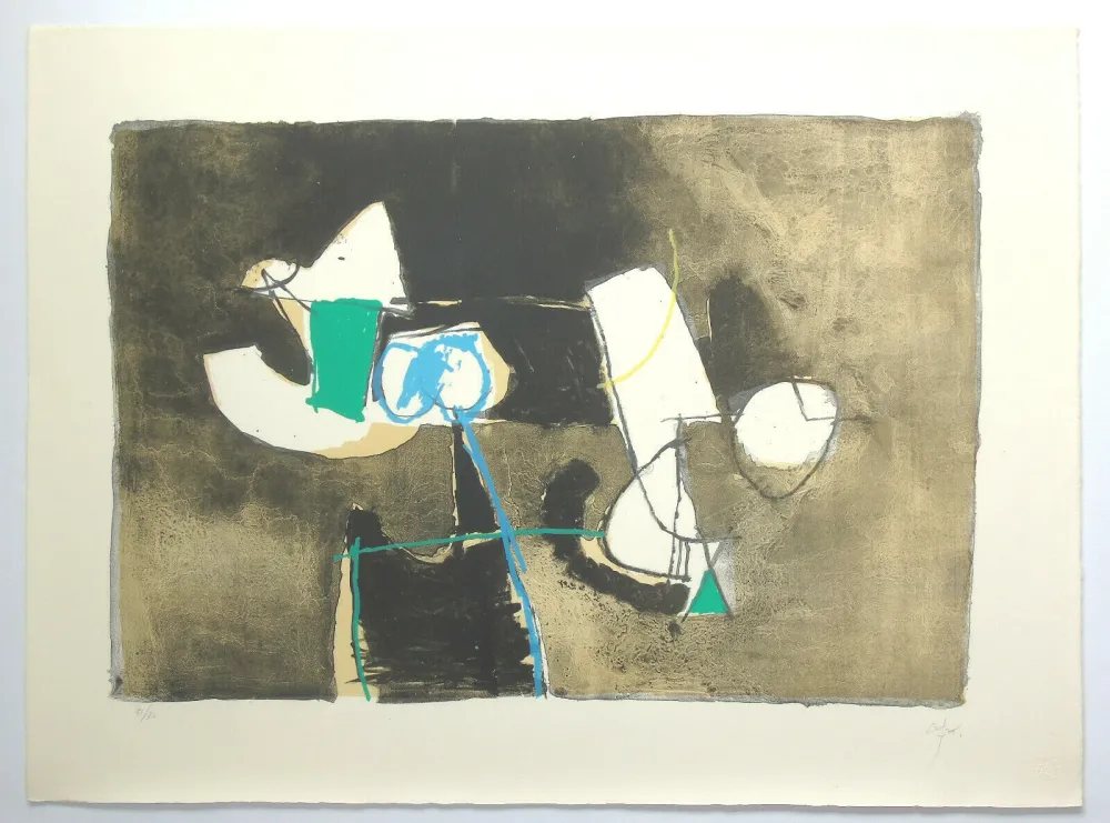 石版画 Afro - Senza titolo