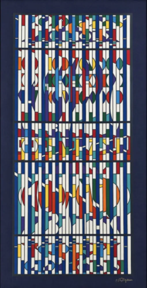 复数作品 Agam - Untitled (Chromatic Vertical Grid)
