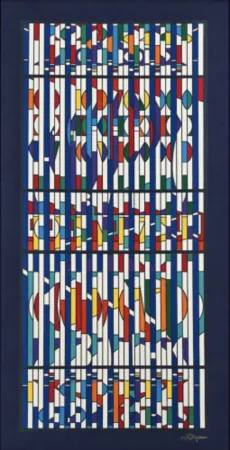 复数作品 Agam - Untitled (Chromatic Vertical Grid)