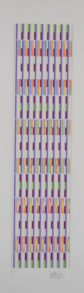 复数作品 Agam - Vertical orchestration purple