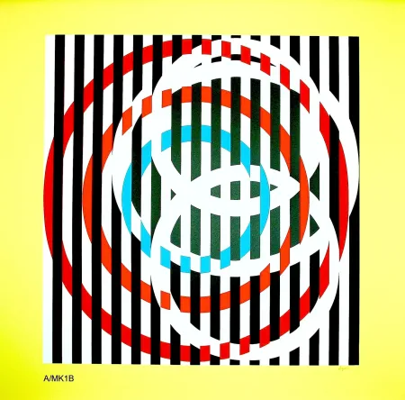 丝网印刷 Agam - YELLOW CIRCLE 3