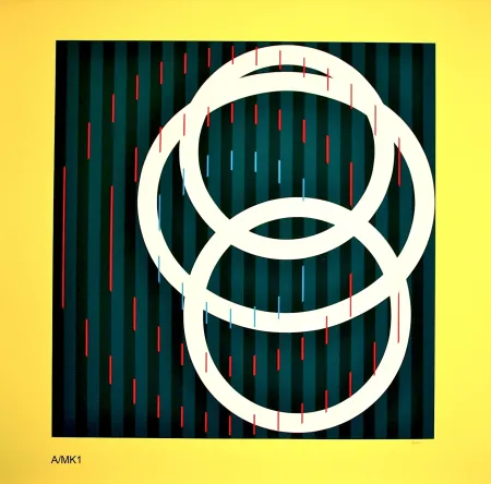 丝网印刷 Agam - YELLOW CIRCLE 4