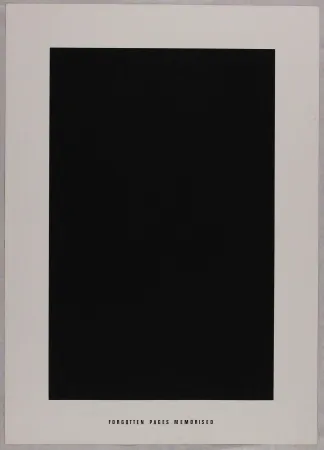 丝网印刷 Agnetti - Forgotten pages memorised from 'Spazio perduto e spazio costruito' portfolio, Plate G