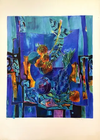 石版画 Agostini  - Nature Morte aux Fruits