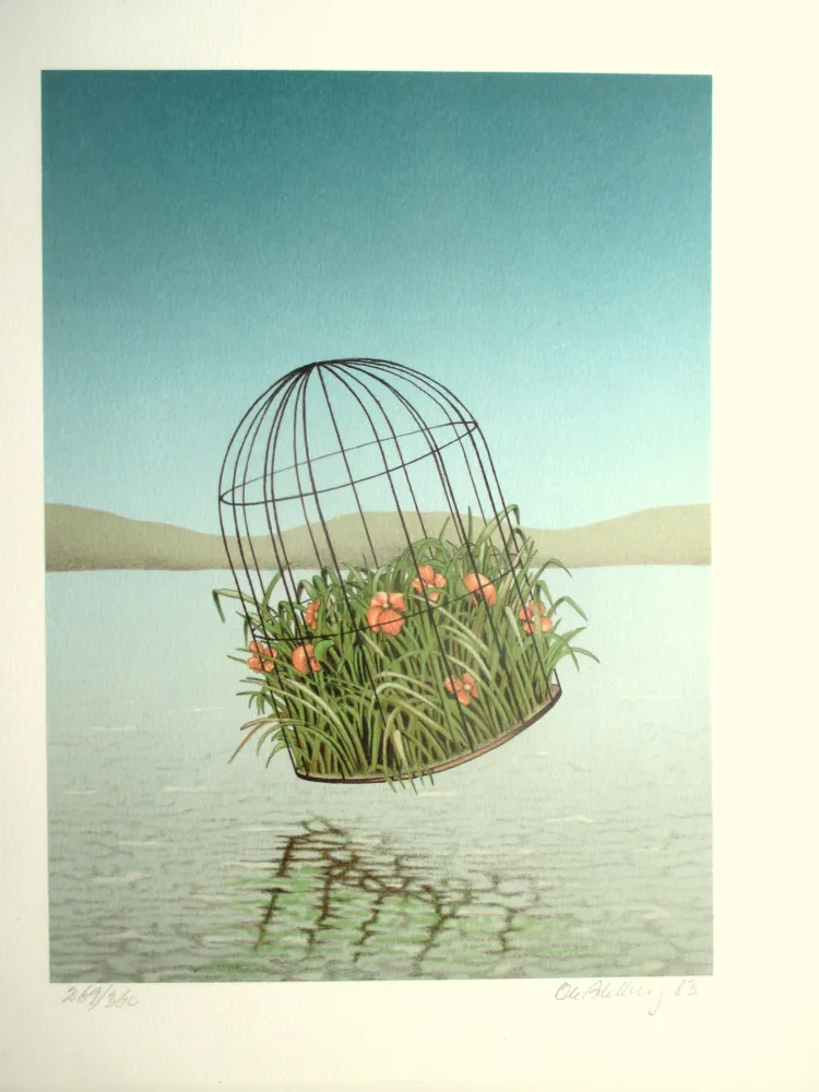 石版画 Ahlberg - Weightles growth