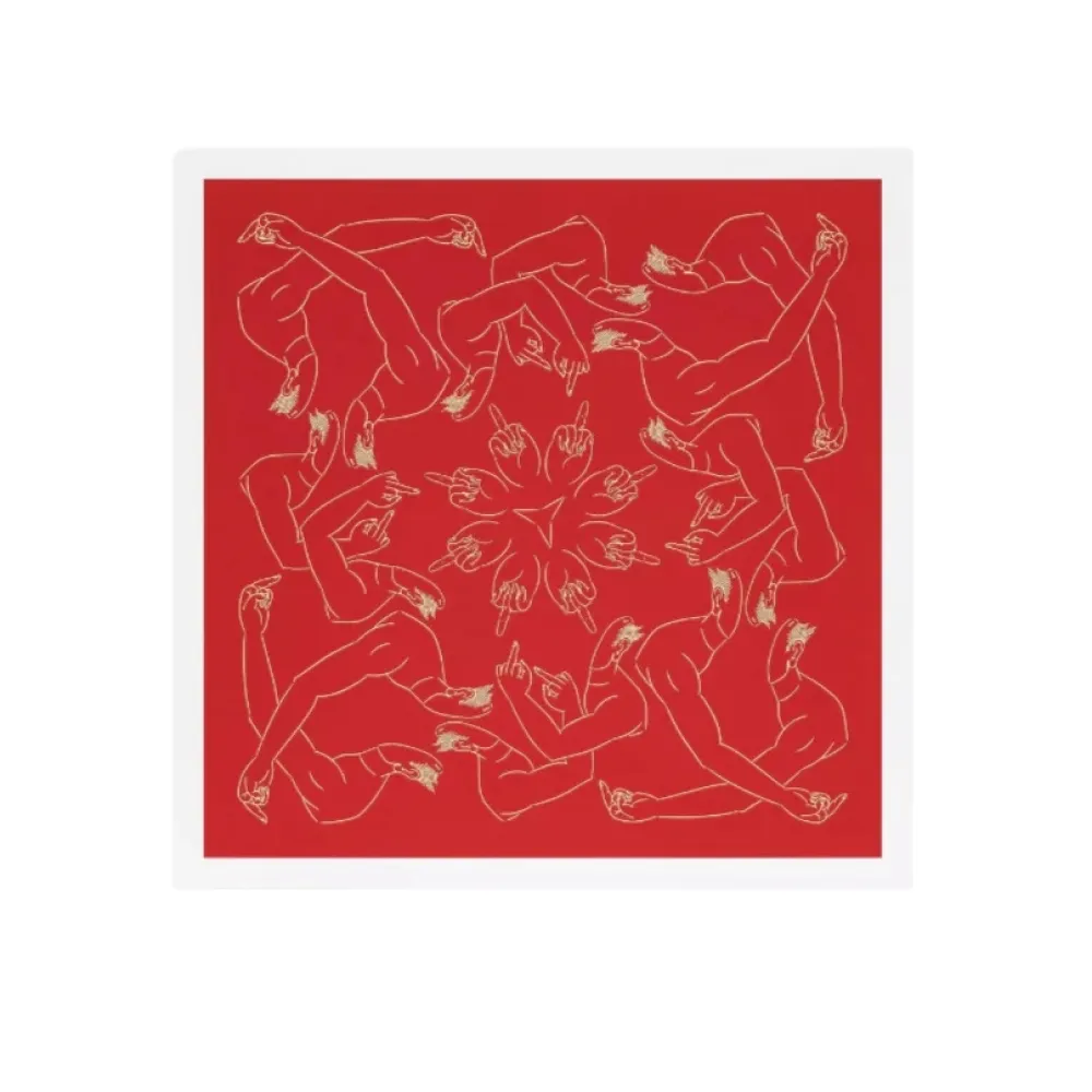 石版画 Ai - Middle Finger in Red 