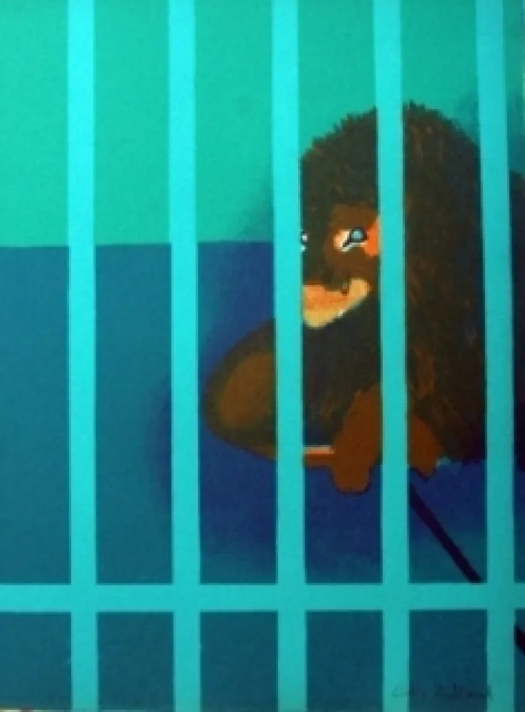 石版画 Aillaud - Le lion