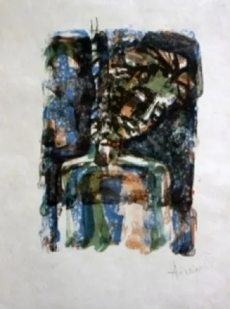 石版画 Aizpiri - Christ