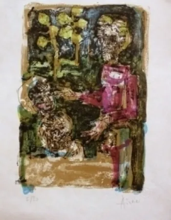 石版画 Aizpiri - LE PERE