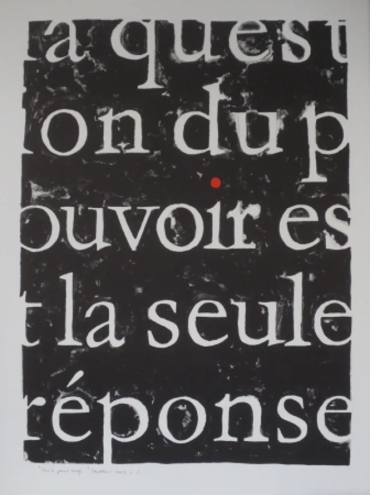 石版画 Alberola - Pour le point rouge