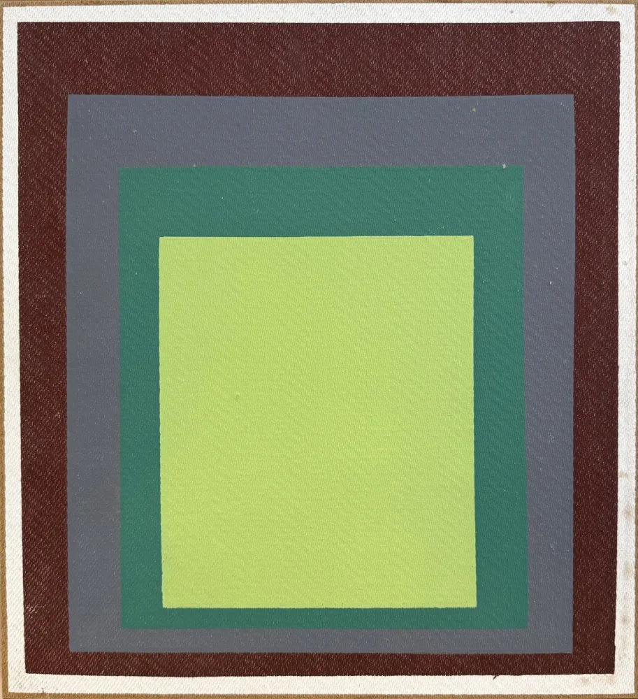 丝网印刷 Albers - I-S k, sérigraphie en couleurs sur Masonite, 1969