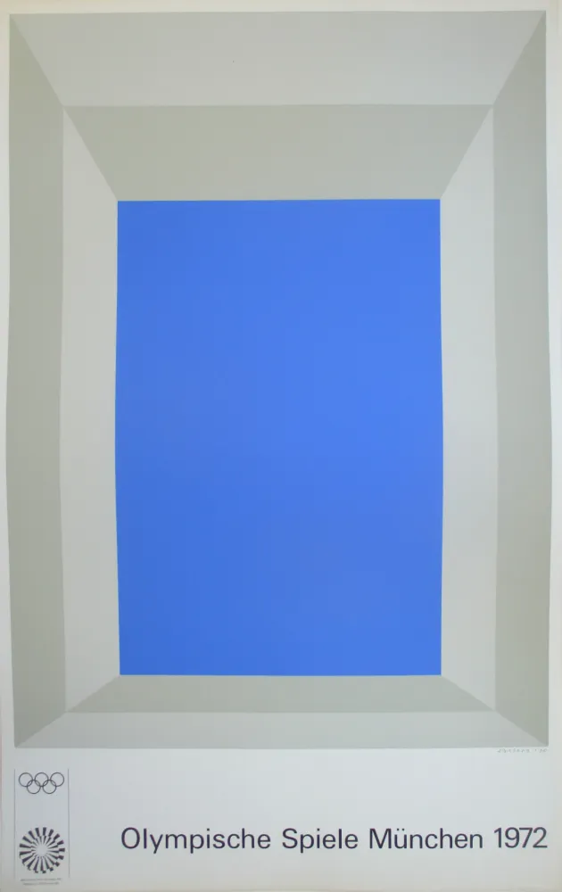 丝网印刷 Albers - OL 1972 - original colour silkscreen