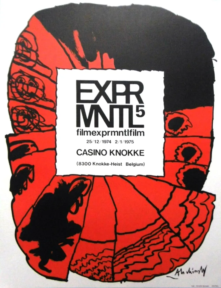 石版画 Alechinsky - '' 5e Festival du Film Expérimental de Knokke ''