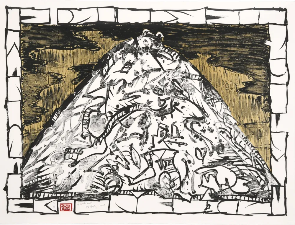 石版画 Alechinsky - A contre nuit