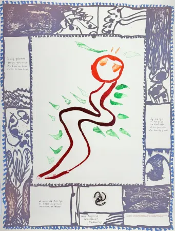 蚀刻版画 Alechinsky - À deux mains