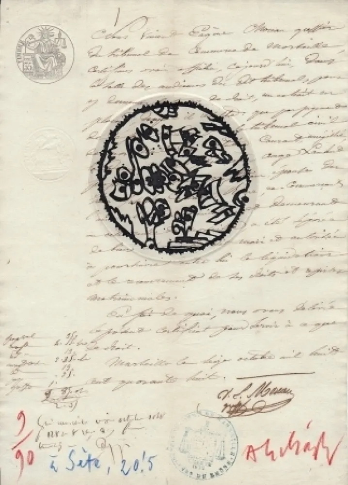 版画 Alechinsky - A Sète