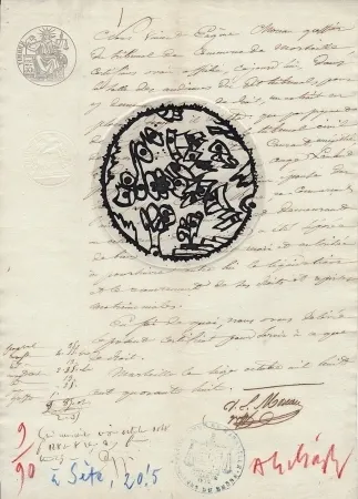 版画 Alechinsky - A Sète